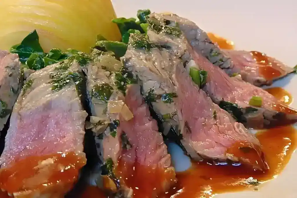 Lammlachse mit Thymiansauce