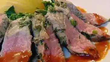 Lammlachse mit Thymiansauce