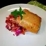 Asiatischer Krautsalat mit glasiertem Lachsfilet 4x