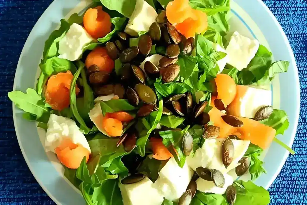 Erfrischender Sommersalat mit Wassermelone und Rucola