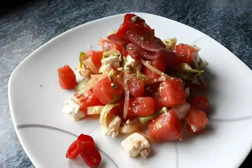 Melone-Schafskäse-Salat