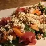Melonen Salat mit Rucola und Parmaschinken 4x