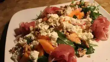 Melonen Salat mit Rucola und Parmaschinken 4x