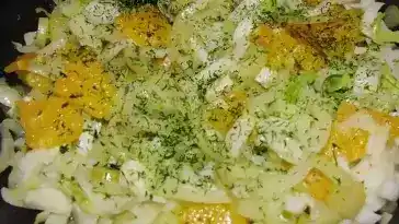 Salat vom Fenchel Chicoree und Orange 4x