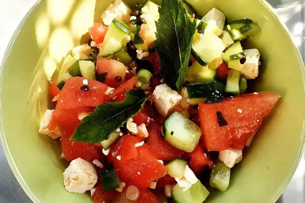 Frischer Melonensalat