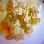 Beschwipstes Aprikosen - Crumble mit Marzipan
