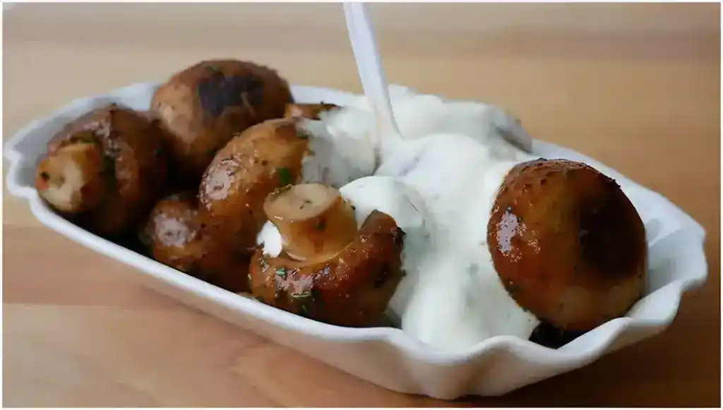 Champignons mit Knoblauchsoße 🍄🍄 wie vom Jahrmarkt