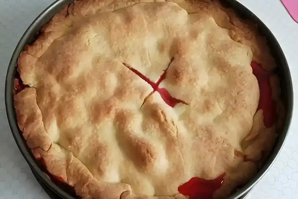 Erdbeer – Rhabarber Pie