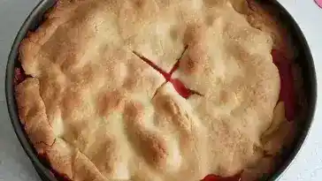 Erdbeer - Rhabarber Pie