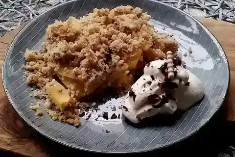 Apfel nuss crumble