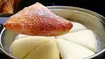 Quarkfacher mit Zimtzucker aus der Pfanne result