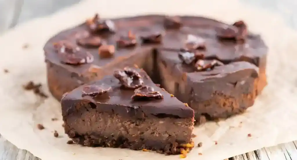Chocolate Cheesecake Schokokäsekuchen mit Knusperboden