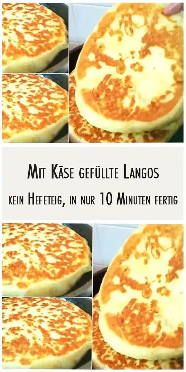 Mit Käse gefüllte Langos – kein Hefeteig, in nur 10 Minuten fertig 1 Mit Käse gefüllte Langos – kein Hefeteig, in nur 10 Minuten fertig