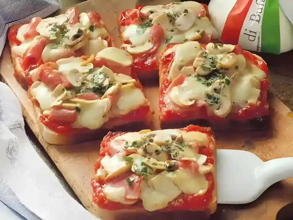 Pizza-Toast mit Schinken