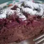 Schoko Nusskuchen mit Sauerkirschen 4x