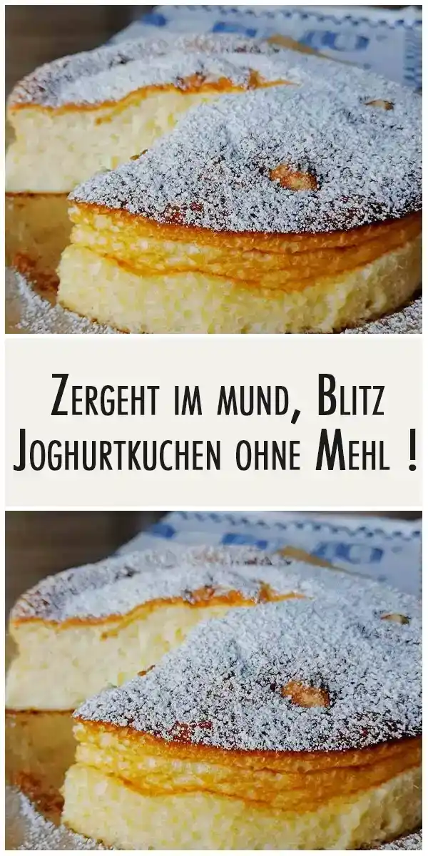 Zergeht im Mund: Blitz-Joghurtkuchen ohne Mehl! 1 Zergeht im Mund: Blitz-Joghurtkuchen ohne Mehl!
