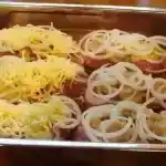 Sahneschnitzel mit Mett Kase uberbacken 4x