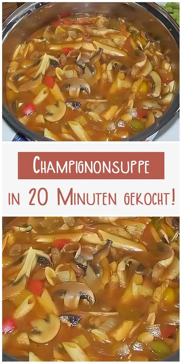 Champignonsuppe in 20 Minuten gekocht 1 Champignonsuppe in 20 Minuten gekocht