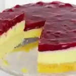 Himbeer Schmand Kuchen mit Eierlikörguss