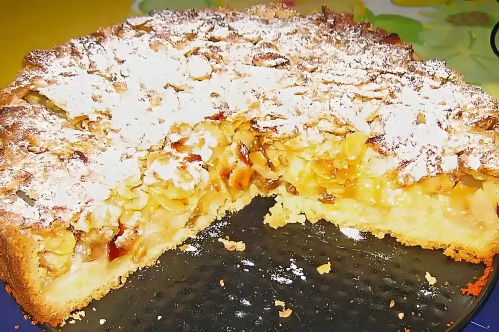 Apfelkuchen mit Mandeldecke