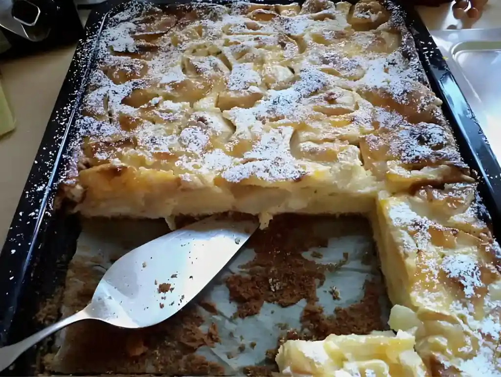 Apfelkuchen mit leckeres Vanille Schmand