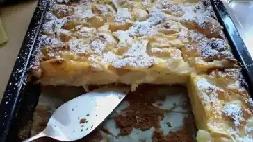 Apfelkuchen mit leckeres Vanille Schmand