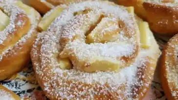 Apfelschnecken mit Zimtzucker wie aus der Bäckerei !