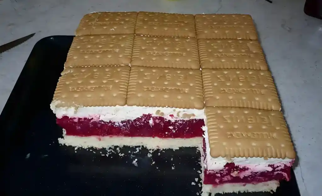 Butterkeks Himbeer Kuchen