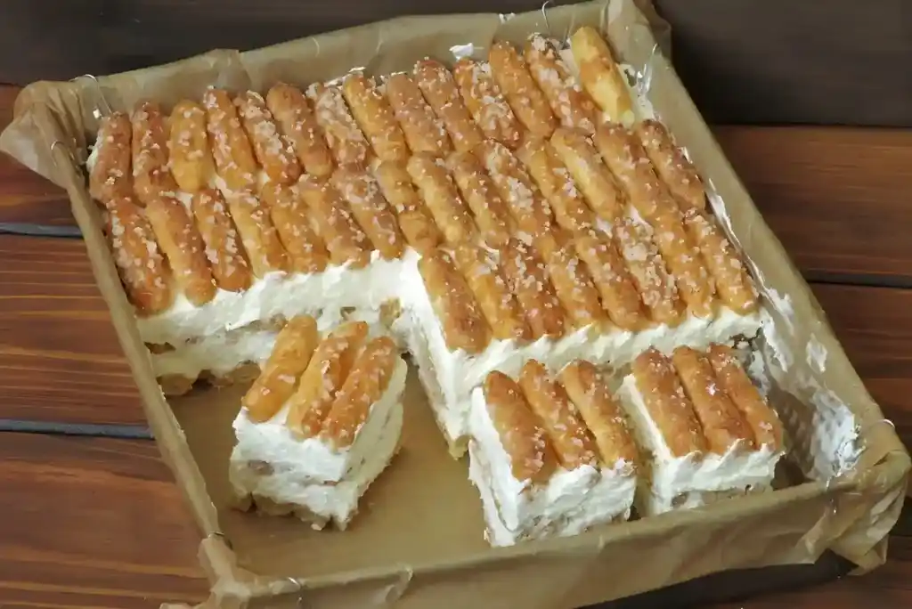 BUTTERKEKS KUCHEN MIT VANILLECREME, OHNE BACKEN !