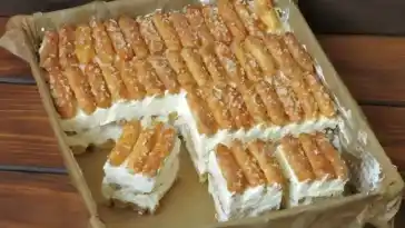 BUTTERKEKS KUCHEN MIT VANILLECREME, OHNE BACKEN !