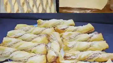 Blätterteig Nussstangen