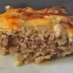 Blumenkohl mit Hackfleisch, überbacken !