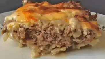 Blumenkohl mit Hackfleisch, überbacken !