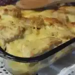 Bratkartoffelauflauf mit Schnitzel