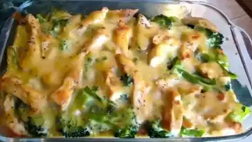 Brokkoli Hähnchenfilets in Käsesauce, überbacken 🍗