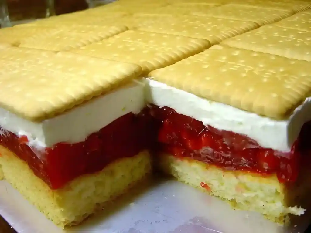 Butterkeks-Kuchen mit Beeren