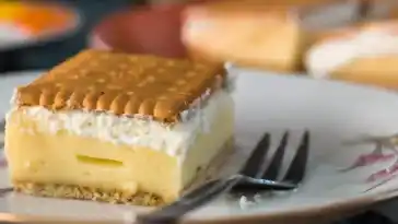 Butterkeks-Vanillecreme-Schnitten Kuchen – Butterkeks Torte Kekskuchen ohne backen