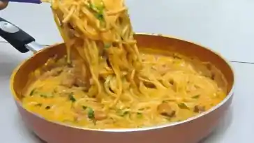 Champignons Spaghetti aus der Pfanne, schnell und super lecker !