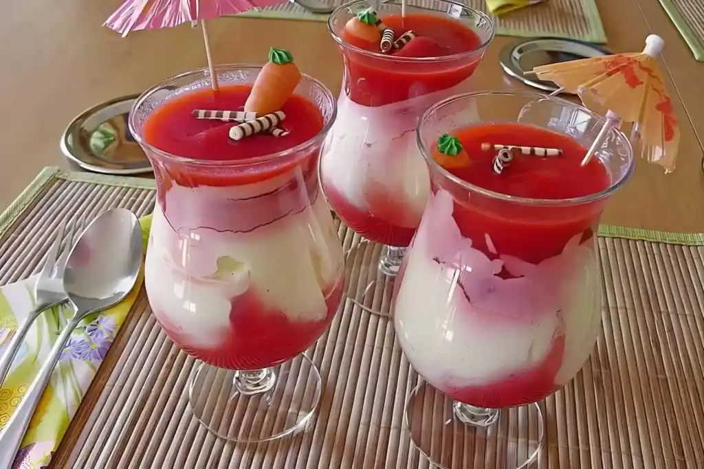 Erdbeeren mit Vanille-Eierlikör-Creme