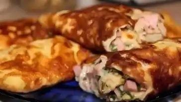 Eieromelett mit Schinken und Käse