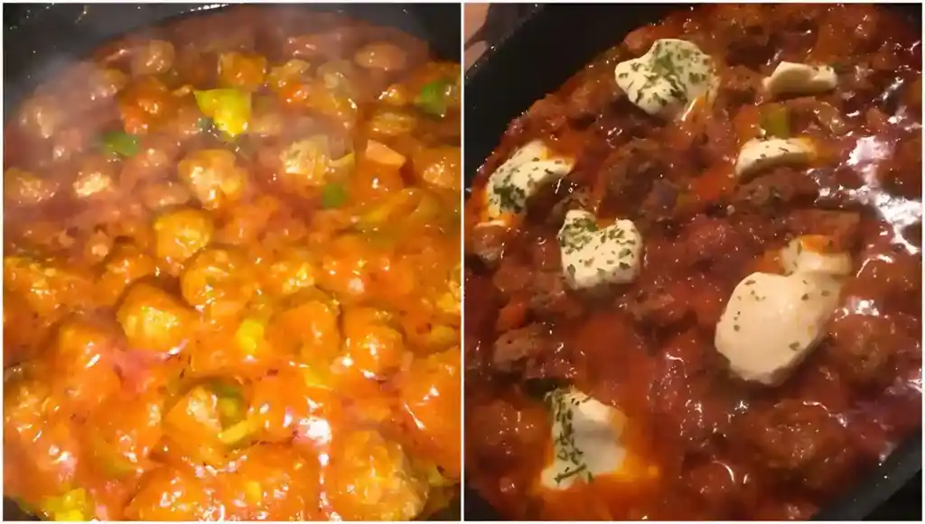 Eigenkreation Hackbällchen in Tomaten-Kokosmilchsoße