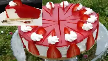 Erfrischende Erdbeertorte ohne Backen