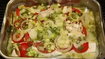 FETAPFANNE MIT KNOBLAUCH VOM GRILL