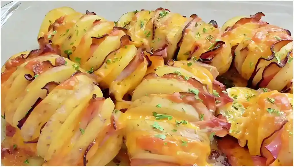Fächerkartoffeln mit Schinken und Käse