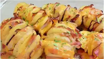 Fächerkartoffeln mit Schinken und Käse