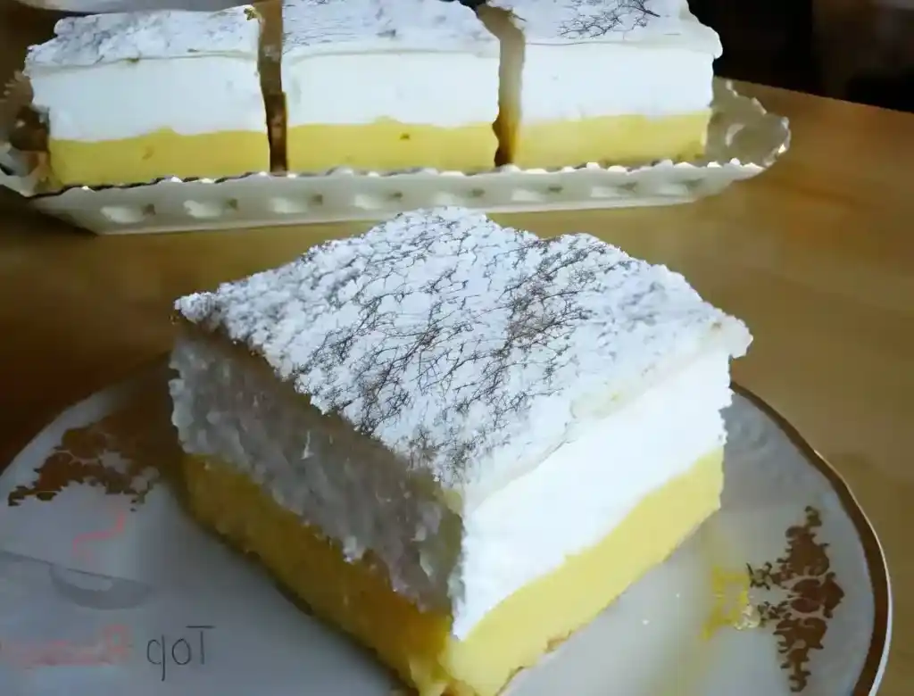 Französische Cremeschnitten ohne Glasur