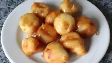 Gebackene Banane mit Honig