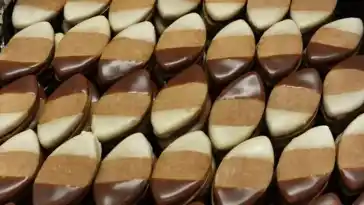 Gefüllte Schoko-Blätter