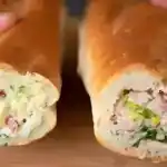 Gefülltes Sandwich Brot zum Frühstück