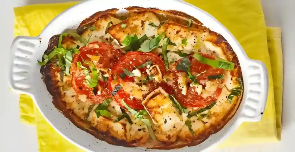 Gegrillter Schafskäse mit Knoblauchtomaten